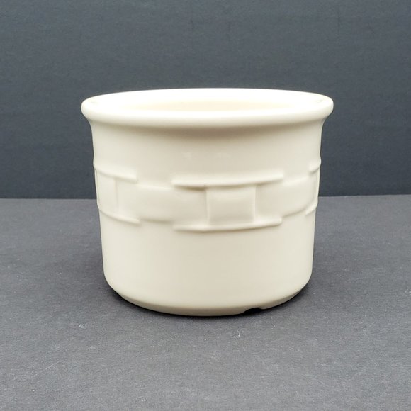 Longaberger Pottery Woven Traditions Ivory 1 Pint Salt Crock - Picture 1 of 5